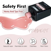 Gel Constructor Duro OEM sin HEMA para Extensión y Fortalecimiento de Uñas, Pincel Aplicador en Botella, Gel Soak Off UV para Diseño de Nail Art