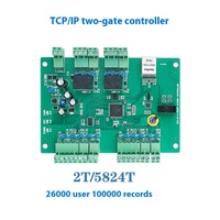 Profesyonel 2 kapı Wiegand 26Bit 34Bit 66Bit TCP IP ağ erişim kontrol paneli kurulu yazılımı ile