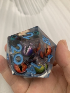 Eye DND <strong>Dice</strong> Dragon Eye Liquid Core Sharp Edge Handmade <strong>Dice</strong> <strong>Set</strong> for Dungeons and Dragons Ttrpg Multi-Sided RPG - Product Image 5