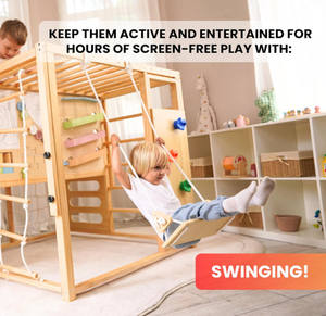 ไม้สไตล์มอนเตสซอรี่สำหรับใช้ในยิมไม้สไตล์อัลไพน์พร้อมชิงช้าในร่มเพื่อการศึกษาใน2-3Y - Product Image 3
