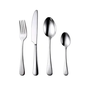 NO MOQ 18/8 Stainless Steel Cutlery Set - 4PCS Set Multipurpose Flatware Utensils For Home Dining Wedding Restaurant Party