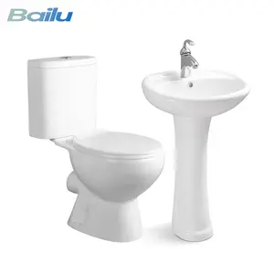 Großhandel sanitärarmatur kompletter rückwand-wc-toilette und waschbecken-satz keramik zweiteiliges toilettenset