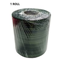Pita Polipropilena Ti-Leaf Double Face Bark Grain Leaf Shape terlaris, lebar 10cm, panjang 50 yard, untuk vas bunga