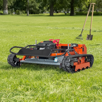 Robot Pemotong Rumput Pintar Gratis Ongkir Dengan Remote Control, Kerja Otomatis, Beroda Hitam
