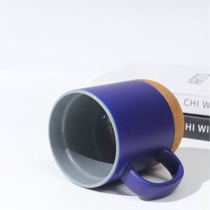 大容量400毫升复古设计陶瓷杯软木底部绝缘家庭办公杯厂家直销免费样品 - Product Image 4