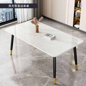 Muebles de lujo para el hogar, juego de mesa de comedor de mármol con sillas tapizadas para cocina, restaurante o bar - Product Image 1