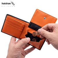 Dompet Lipat Tiga Pendek untuk Pria, Bahan Mikrofiber, Kapasitas Besar, Kantong Koin, Bisnis, Harian, Portabel, Ringan, Perjalanan