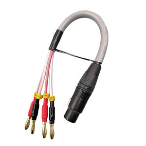 สายอะแดปเตอร์แปลงหัวต่อแบบ Banana Plug สี่หัวเป็น XLR สี่แกนสำหรับเครื่องขยายเสียงลำโพง พร้อมสาย <span class=keywords><strong>CANARE</strong></span> ขนาด 9.6 มม. สี่แกน - Product Image 1