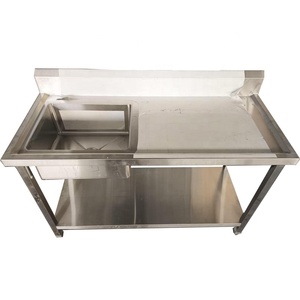 Fregadero de Cocina Comercial Chino de Acero Inoxidable 201 304 con un Solo Tazón - Product Image 1