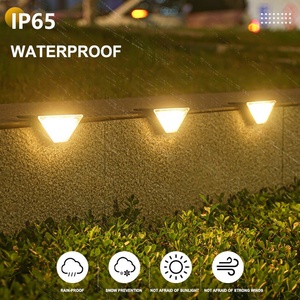 Blanco cálido triángulo patio impermeable <span class=keywords><strong>pie</strong></span> Pedal pasarela luz <span class=keywords><strong>Solar</strong></span> Led escalera paso esquina luz noche Sensor lámpara al aire libre - Product Image 5