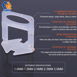 Niveleurs de conception moderne robuste, système de nivellement de carrelage de 1,5 mm, clips, accessoires de carrelage pour l'installation de carrelage dans les appartements, 100 pièces - Product Image 4