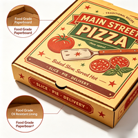 Boîtes à pizza en carton ondulé kraft de qualité alimentaire SP5296, résistantes à la graisse, biodégradables, avec logo personnalisé pour les pizzerias à emporter