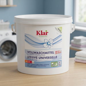 Poudre à laver universelle écologique végane KLAR Custom 2, 4,4 kg, sans parfum, 80 lavages, détergent pour bébé, hypoallergénique - Product Image 3
