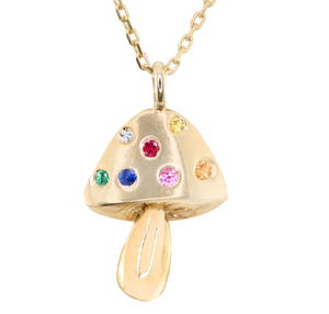 Colgantes Finos con Forma de Hongo Mágico de Circonita Cúbica Arcoíris al por Mayor de Fábrica para Mujer - Product Image 1