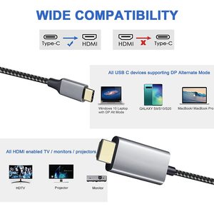 Cable <span class=keywords><strong>USB</strong></span> C a <span class=keywords><strong>HDMI</strong></span> con Carcasa <span class=keywords><strong>de</strong></span> Aluminio y Trenzado <span class=keywords><strong>de</strong></span> Nailon, Compatible con 4K60Hz, <span class=keywords><strong>Adaptador</strong></span> <span class=keywords><strong>de</strong></span> Video Tipo C a <span class=keywords><strong>HDMI</strong></span> para Laptop, Uso en Oficina y Hogar - Product Image 5