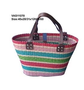 Cestas de almacenamiento de algas marinas de mimbre de alta calidad/cestas africanas/cestas Bolga Vietnam OEM ODM PP bolsa de compras - Product Image 6