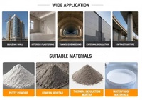 Pulvérisateur de mortier à sable grossier, à grosses particules, anti-colmatage, équipement de projection de béton haute pression pour pentes et tunnels