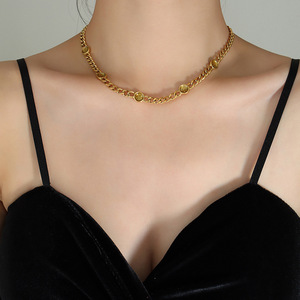 <span class=keywords><strong>Set</strong></span> di Collana e Bracciale in Stile Francese con Polvere Glitterata e Zirconi, in Acciaio al Titanio, Senza Nichel, Regalo per Ragazze - Product Image 4