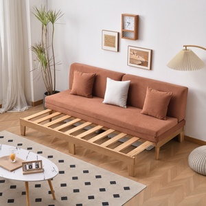 Canapé-lit moderne en bois avec chargeurs USB, meubles de salon, canapé-lit en bois, canapé-lit futon - Product Image 2