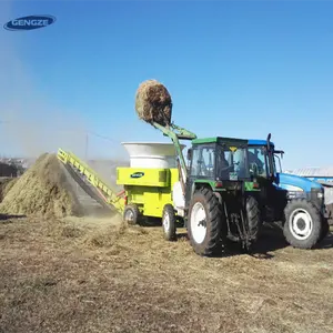 Tractor agrícola impulsado verde hierba paja de maíz forrajero de helicóptero de la máquina de tambor para la alimentación