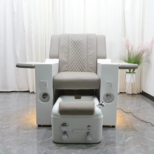 Fauteuil de pédicure électrique inclinable avec éclairage LED, fauteuil de spa pour les pieds sans plomberie avec baignoire, équipement de luxe pour salon de manucure et spa - Product Image 3
