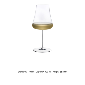Volcano Stem Zero White Wine Glass 70 cl Crystalline Glass H 23.6 cm Ø 11 cm Nude - Product Image 3