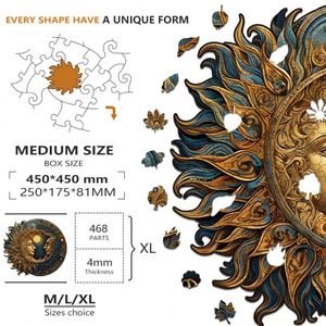 Best Creative Gift Wall Decor Uniquely Irregular Leave Animal Shaped Badge Wooden Jigsaw <b>Puzzles</b> - Product Image 2