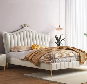 <span class=keywords><strong>Lit</strong></span> pour enfants pour filles, style moderne minimaliste, couleur crème, <span class=keywords><strong>lit</strong></span> pour enfants de luxe léger, <span class=keywords><strong>lit</strong></span> en cuir pleine fleur - Product Image 6