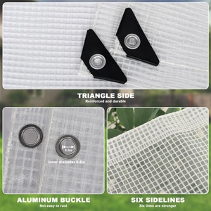Bâche en PE à mailles transparentes de 0,3 mm d'épaisseur, 160 GSM, <span class=keywords><strong>pour</strong></span> rideau, pergola extérieure, toile imperméable, <span class=keywords><strong>serre</strong></span> - Product Image 3