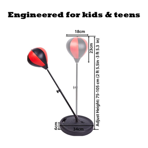 ชุดฝึกซ้อม<span class=keywords><strong>มวย</strong></span>แบบปรับได้ PU สำหรับเด็กและวัยรุ่น พร้อมลูกบอลฝึกความเร็ว ฐานตั้งพื้น ใช้ได้ทั้งในบ้านและนอกบ้าน โรงงานขายส่ง - Product Image 2