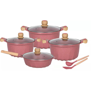 2025 baru cor aluminium peralatan masak <span class=keywords><strong>Set</strong></span> tahan lama peralatan dapur rumah tangga panci komposit bawah memasak <span class=keywords><strong>Set</strong></span> panci Casserole grosir - Product Image 2