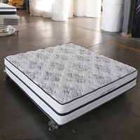 Matelas en mousse à mémoire de forme gel orthopédique personnalisé à 5 zones avec ressorts ensachés et massage, roulé dans une boîte