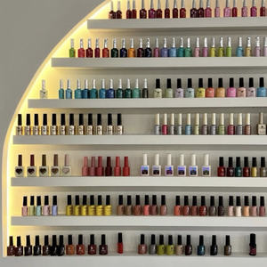 Étagère de rangement pour produits de beauté, directement de l'usine, suffisamment bon marché, avec cloisonnement <span class=keywords><strong>en</strong></span> une seule ligne, pour vernis à ongles <span class=keywords><strong>en</strong></span> <span class=keywords><strong>gel</strong></span>, salon de beauté, étagère murale - Product Image 3