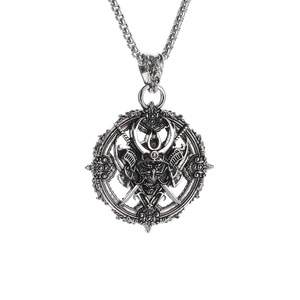 Collar con Colgante de Rueda Giratoria Gótica <span class=keywords><strong>Retro</strong></span>, Estilo Samurái Diablo, para Hombre, Joyería de Estilo Vikingo - Product Image 6