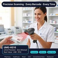 Escáner de Código de Barras USB CCD 1D de Decodificación Rápida UIMG HS10, Portátil, ±60 °   Gran Angular para Punto de Venta en Supermercados
