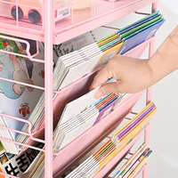 Chariot de rangement mobile multi-niveaux promotionnel pour livres et magazines, étagère verticale pour la maison