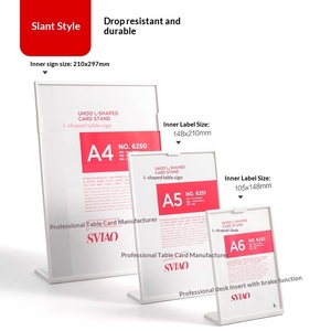 Expositor <span class=keywords><strong>de</strong></span> Mesa Anticaída para Publicidad en Cafeterías y Tiendas <span class=keywords><strong>de</strong></span> Té, Soporte para Póster A4, Soporte para <span class=keywords><strong>Menú</strong></span> <span class=keywords><strong>de</strong></span> <span class=keywords><strong>Bebidas</strong></span> A5, Tarjetero <span class=keywords><strong>de</strong></span> Plástico A6 - Product Image 5