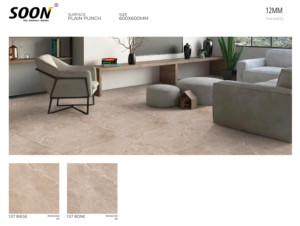 New Arrival <b>Wall</b> and Floor Interior 12 MM Heavy Duty Porcelain Vitrified Tiles 600X600 MM for Home and Villa Application - Product Image 2