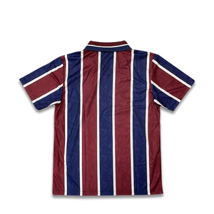 Maillots de football rayés vintage en gros, conception de logo personnalisé, impression par sublimation, pour adultes, 100 % polyester, séchage rapide - Product Image 3