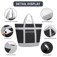Sac fourre-tout en tissu Oxford de grande capacité personnalisé sac fourre-tout pliable pour plage pique-nique shopping et épicerie sac fourre-tout personnalisé pique-nique