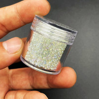 Perles de verre 3D fantaisie Ab, petites, transparentes, colorées, écologiques, micro-perles de caviar pour nail art, à coller à chaud