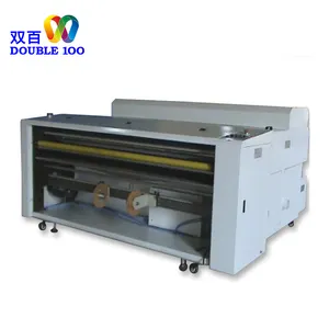 Double100 de rollo a rollo de hoja de recubrimiento Uv de gran formato líquido barniz máquina de recubrimiento