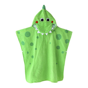 <span class=keywords><strong>Peignoir</strong></span> de bain pour bébé à séchage rapide avec imprimé <span class=keywords><strong>dinosaure</strong></span>, cape en coton pour enfants, serviettes de bain à capuche unisexes - Product Image 2