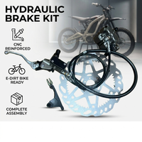 Kit d'assemblage complet pour moto tout-terrain électrique : étrier de frein à disque, maître-cylindre hydraulique CNC, rotor à ondes et levier inférieur