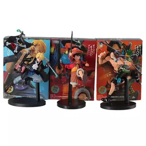 One pieces anime action figure three Brothers Running Luffy Ace Sabo PVC figurines pour cadeaux d'anniversaire