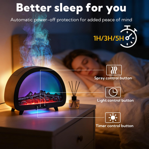 Scent Diffuser Machine <b>Humidifier</b> Portable <b>Humidifier</b> Flame Aroma Vaporizer Household Appliances Fireplace Diffuser - Product Image 3