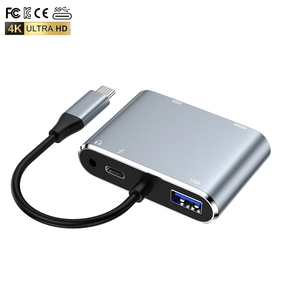 5in1 USB 3.0 <span class=keywords><strong>hdmi</strong></span> hub Répartiteur USB de données ultra-mince avec 4KHDMI <span class=keywords><strong>VGA</strong></span> USB PD65W Audio Laptop Surface Pro <span class=keywords><strong>PS4</strong></span> Drive Flash Drive - Product Image 5