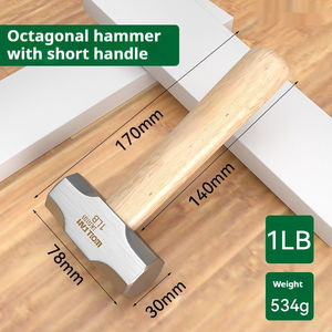 Martillo de garra industrial directo de fábrica con mango de madera, martillo octogonal DIY de acero al carbono para herramientas de construcción - Product Image 5