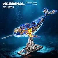 MJI 13155 Narval Mecánico, Bloques de Construcción Creativos, Modelo de Ladrillos para Niños, Juego de Bloques de Construcción Coleccionables, Juguete de Plástico MOC
