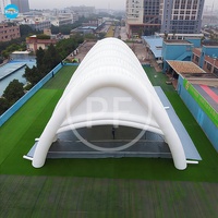 Conception 3D gratuite personnalisée Tente à cadre gonflable géante Tente gonflable Hangar gonflable Arche de tente pour court de tennis